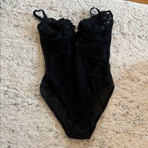 Victoria’s Secret Black Lace Bodysuit 34C